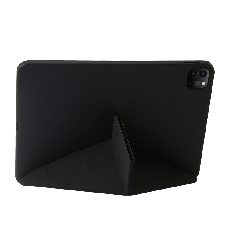 For iPad Pro 11 2024 TPU Deformation Flip Leather Tablet Case with Holder(Black) - iPad Pro 11 2024 Cases by PMC TechLife | Online Shopping South Africa | PMC TechLife | Buy Now Pay Later Mobicred