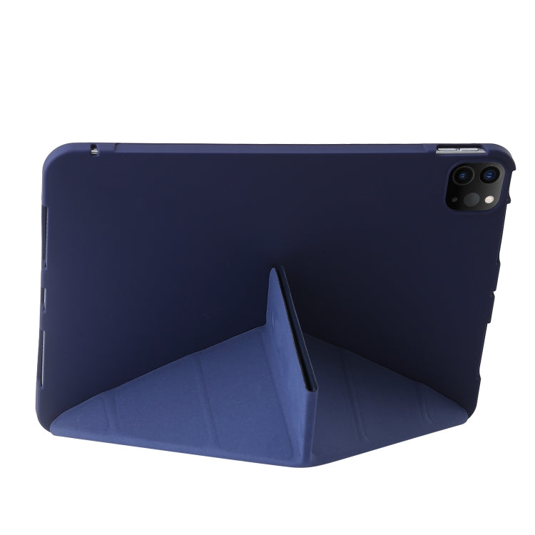 For iPad Pro 11 2024 TPU Deformation Flip Leather Tablet Case with Holder(Dark Blue) - iPad Pro 11 2024 Cases by PMC TechLife | Online Shopping South Africa | PMC TechLife | Buy Now Pay Later Mobicred