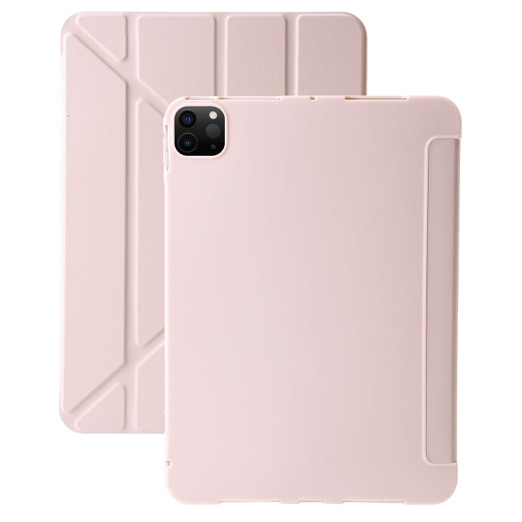 For iPad Pro 11 2024 TPU Deformation Flip Leather Tablet Case with Holder(Light Pink) - iPad Pro 11 2024 Cases by PMC TechLife | Online Shopping South Africa | PMC TechLife | Buy Now Pay Later Mobicred