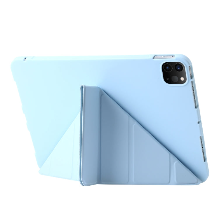 For iPad Pro 11 2024 TPU Deformation Flip Leather Tablet Case with Holder(Sky Blue) - iPad Pro 11 2024 Cases by PMC TechLife | Online Shopping South Africa | PMC TechLife | Buy Now Pay Later Mobicred