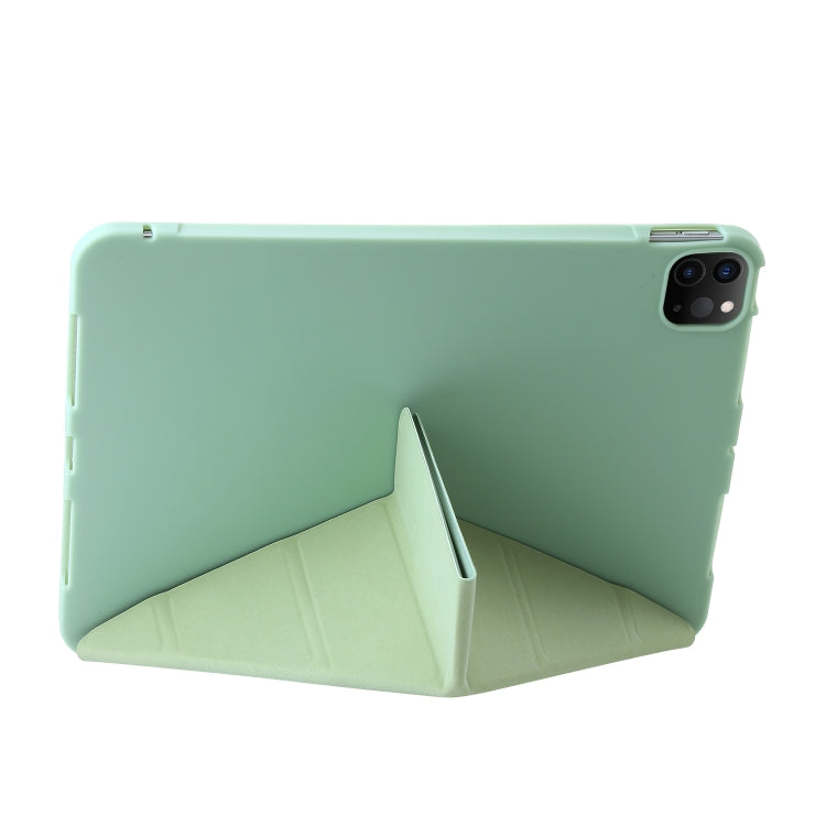 For iPad Pro 11 2024 TPU Deformation Flip Leather Tablet Case with Holder(Mint Green) - iPad Pro 11 2024 Cases by PMC TechLife | Online Shopping South Africa | PMC TechLife | Buy Now Pay Later Mobicred