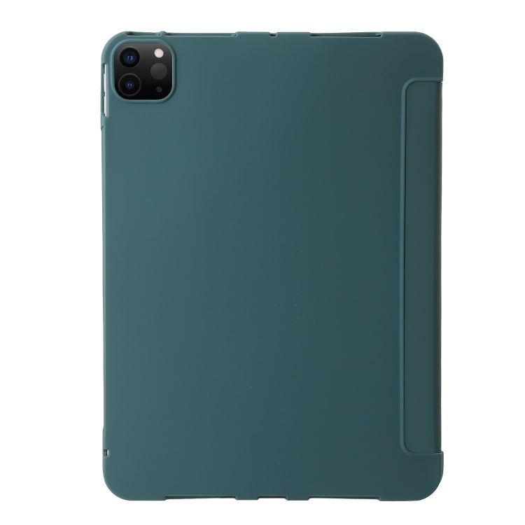 For iPad Pro 13 2024 TPU Deformation Flip Leather Tablet Case with Holder(Dark Green) - iPad Pro 13 2024 Cases by PMC TechLife | Online Shopping South Africa | PMC TechLife | Buy Now Pay Later Mobicred