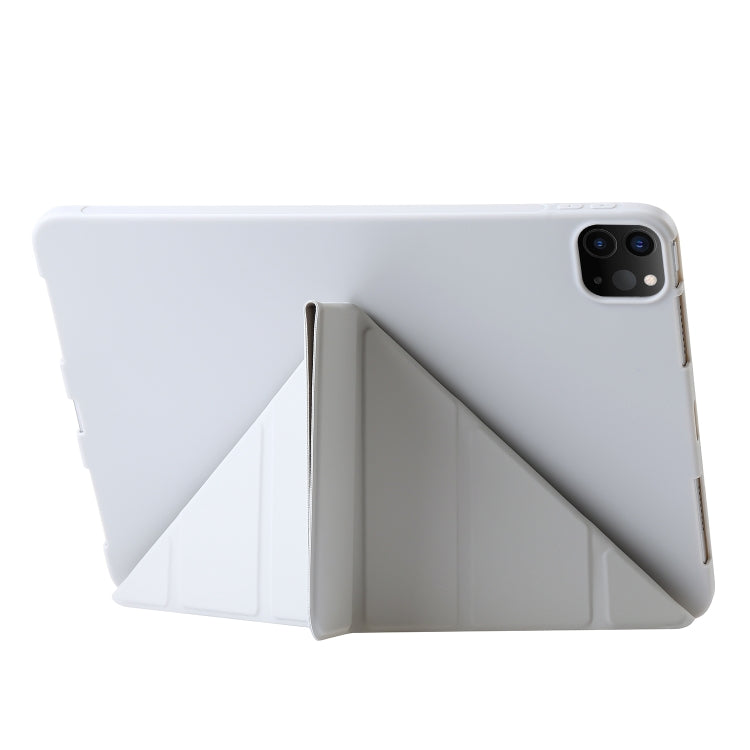 For iPad Pro 13 2024 TPU Deformation Flip Leather Tablet Case with Holder(Grey) - iPad Pro 13 2024 Cases by PMC TechLife | Online Shopping South Africa | PMC TechLife | Buy Now Pay Later Mobicred