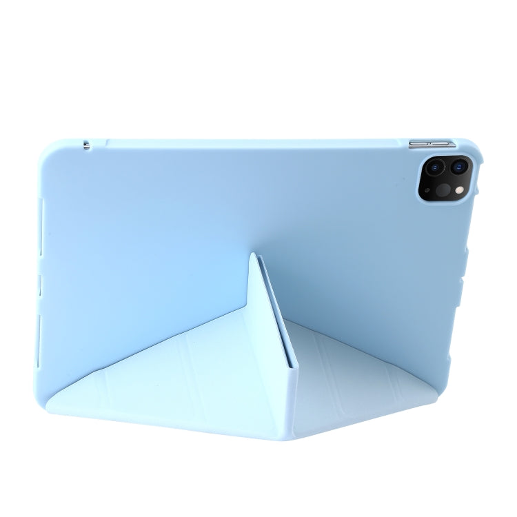 For iPad Pro 13 2024 TPU Deformation Flip Leather Tablet Case with Holder(Sky Blue) - iPad Pro 13 2024 Cases by PMC TechLife | Online Shopping South Africa | PMC TechLife | Buy Now Pay Later Mobicred