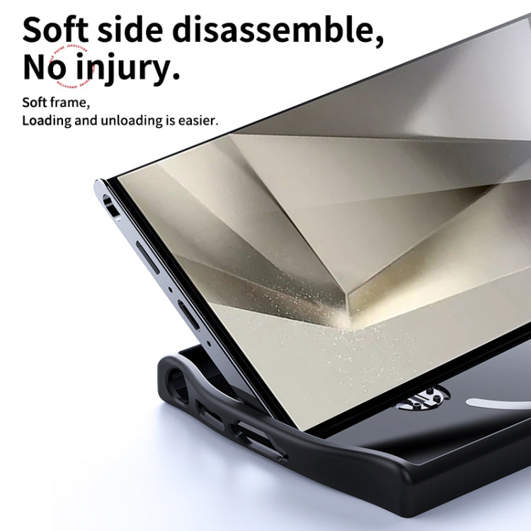 For Samsung Galaxy S24 Ultra 5G Double Ring MagSafe Holder Carbon Fibre Phone Case(Silver) - free shipping - PMC Jewellery - Order now!