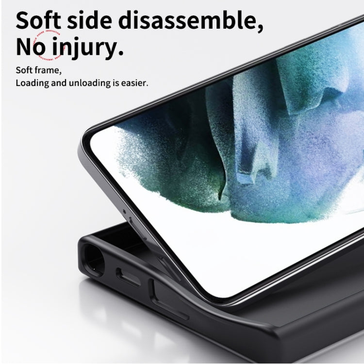 For Samsung Galaxy S25 5G Double Ring MagSafe Holder Carbon Fibre Phone Case(Silver) - Galaxy S25 5G Cases by PMC Jewellery | Online Shopping South Africa | PMC Jewellery | Buy Now Pay Later Mobicred