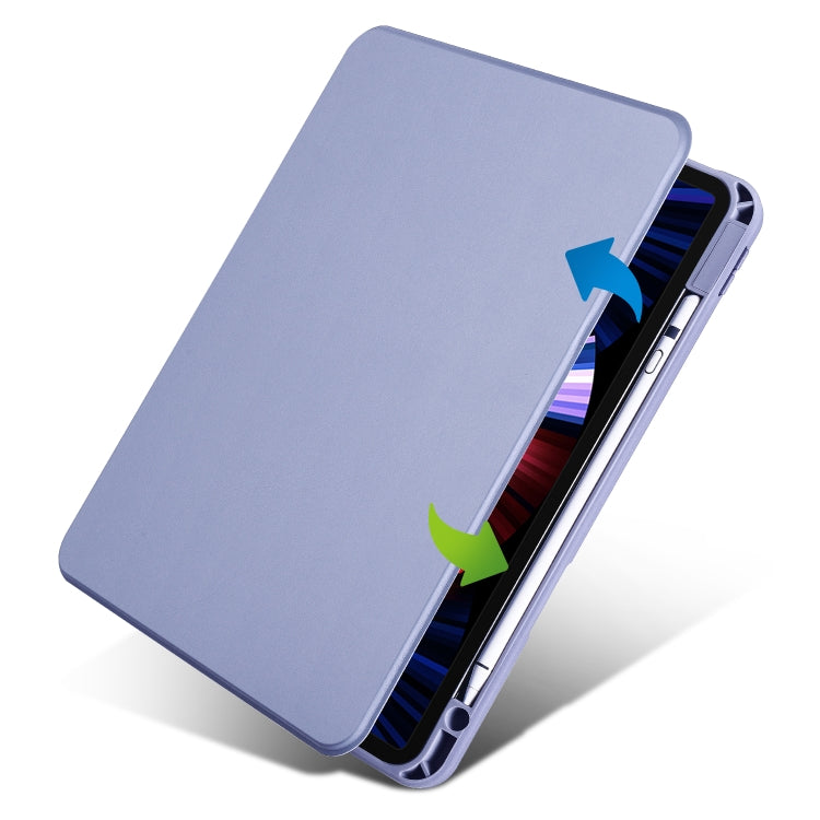 For iPad Air 11 2025 / 2024 Acrylic 360 Degree Rotation Holder Leather Tablet Case(Lavender Purple) - free shipping - PMC TechLife - Order now!