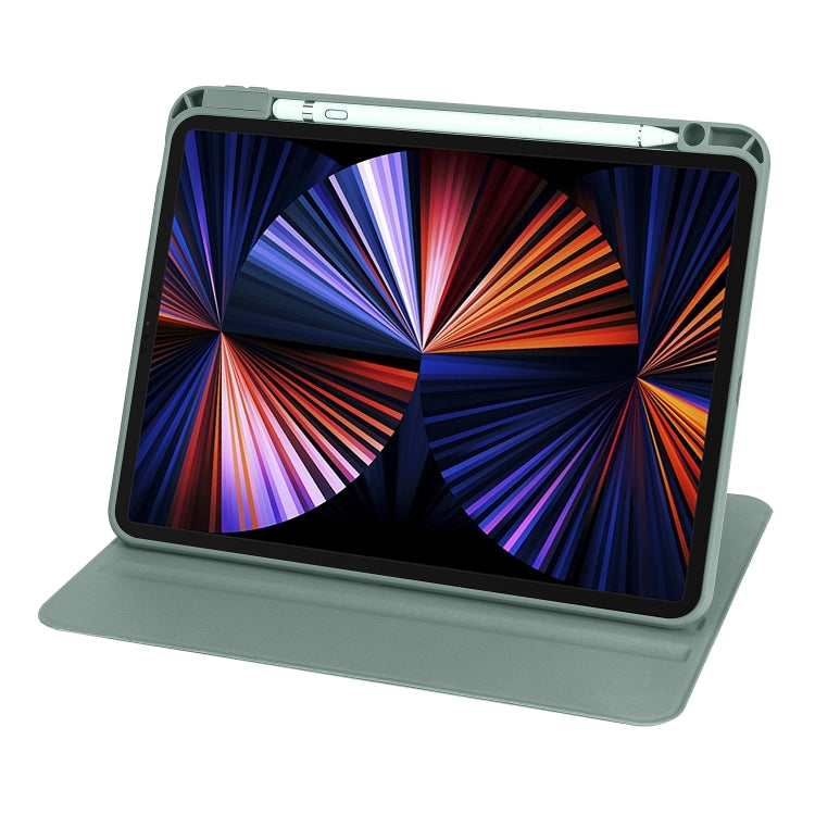 For iPad Air 13 2025 / 2024 Acrylic 360 Degree Rotation Holder Leather Tablet Case(Pine Green) - More iPad Cases by PMC TechLife | Online Shopping South Africa | PMC TechLife | Buy Now Pay Later Mobicred