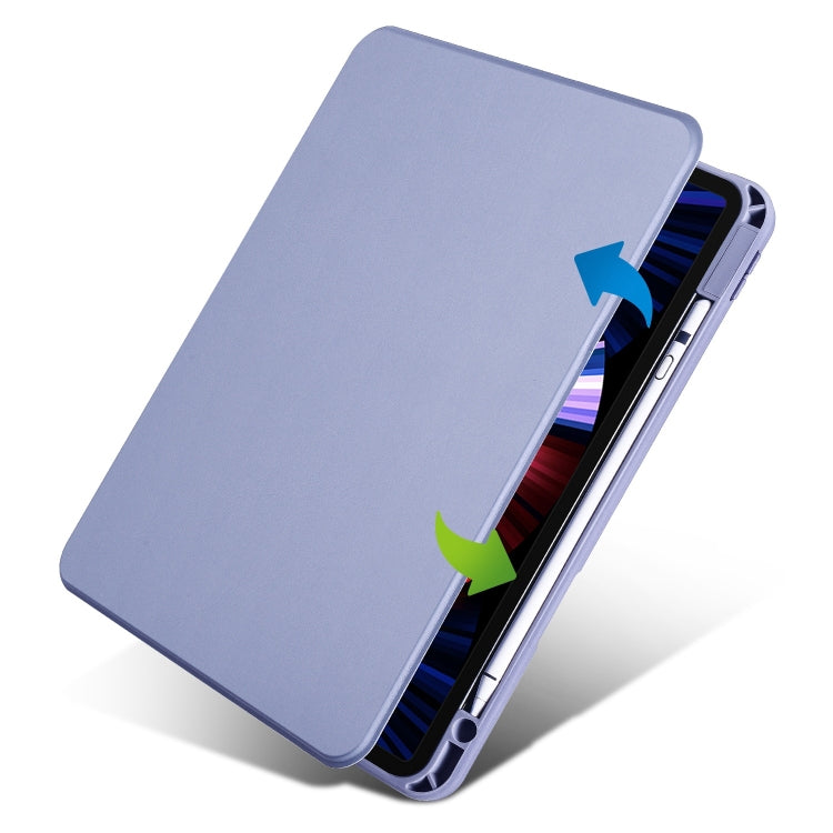 For iPad Pro 13 2024 Acrylic 360 Degree Rotation Holder Leather Tablet Case(Lavender Purple) - free shipping - PMC TechLife - Order now!