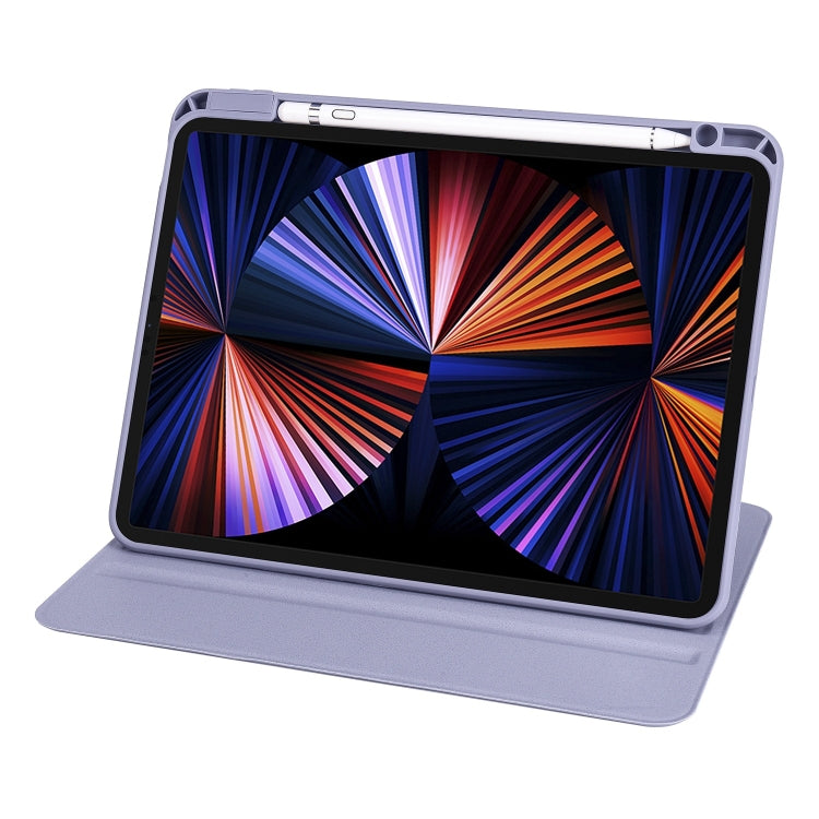For iPad Pro 13 2024 Acrylic 360 Degree Rotation Holder Leather Tablet Case(Lavender Purple) - free shipping - PMC TechLife - Order now!