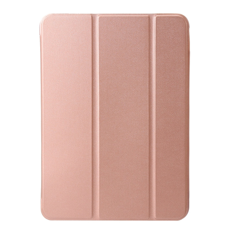 For iPad Pro 13 2024 Three-fold Holder Flip Tablet Leather Case(Rose Gold) - iPad Pro 13 2024 Cases by PMC TechLife | Online Shopping South Africa | PMC TechLife | Buy Now Pay Later Mobicred