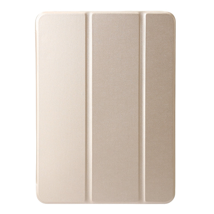 For iPad Air 13 2024 Three-fold Holder Flip Tablet Leather Case(Gold) - iPad Air 13 2024 Cases by PMC TechLife | Online Shopping South Africa | PMC TechLife | Buy Now Pay Later Mobicred