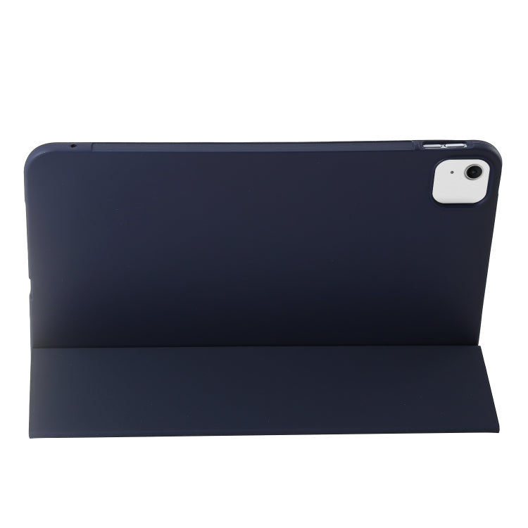 For iPad Air 11 2024 Three-fold Holder Flip Tablet Leather Case(Dark Blue) - iPad Air 11 2024 Cases by PMC TechLife | Online Shopping South Africa | PMC TechLife | Buy Now Pay Later Mobicred