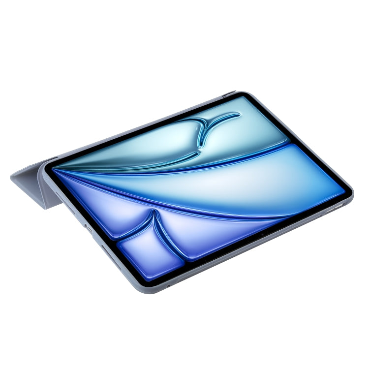 For iPad Air 11 2024 Three-fold Holder Flip Tablet Leather Case(Purple) - iPad Air 11 2024 Cases by PMC TechLife | Online Shopping South Africa | PMC TechLife | Buy Now Pay Later Mobicred