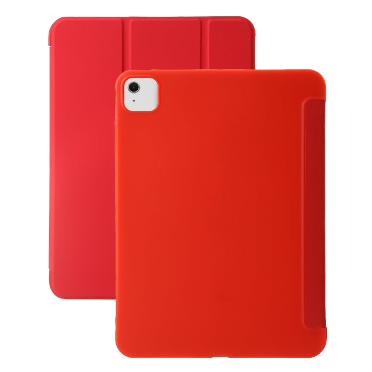 For iPad Air 11 2024 Three-fold Holder Flip Tablet Leather Case(Red) - iPad Air 11 2024 Cases by PMC TechLife | Online Shopping South Africa | PMC TechLife | Buy Now Pay Later Mobicred