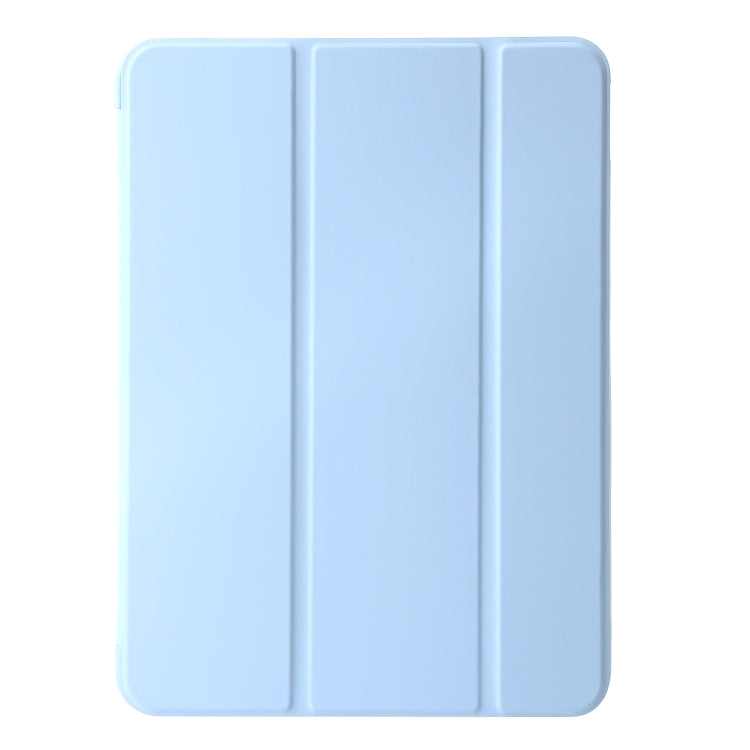 For iPad Pro 11 2024 Three-fold Holder Flip Tablet Leather Case(Sky Blue) - iPad Pro 11 2024 Cases by PMC TechLife | Online Shopping South Africa | PMC TechLife | Buy Now Pay Later Mobicred