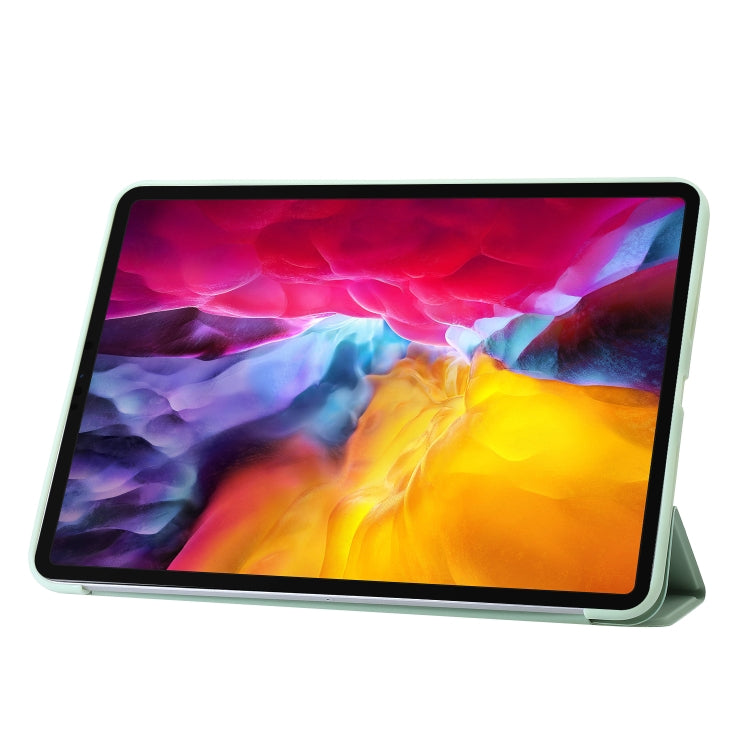 For iPad Pro 11 2024 Three-fold Holder Flip Tablet Leather Case(Mint Green) - iPad Pro 11 2024 Cases by PMC TechLife | Online Shopping South Africa | PMC TechLife | Buy Now Pay Later Mobicred