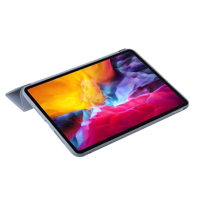 For iPad Pro 11 2024 Three-fold Holder Flip Tablet Leather Case(Purple) - iPad Pro 11 2024 Cases by PMC TechLife | Online Shopping South Africa | PMC TechLife | Buy Now Pay Later Mobicred