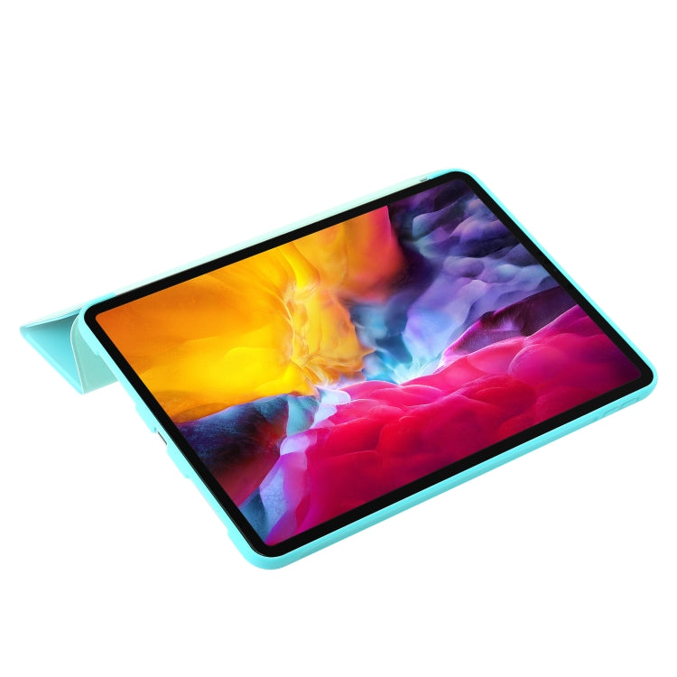 For iPad Pro 11 2024 Three-fold Holder Flip Tablet Leather Case(Mint Blue) - iPad Pro 11 2024 Cases by PMC TechLife | Online Shopping South Africa | PMC TechLife | Buy Now Pay Later Mobicred