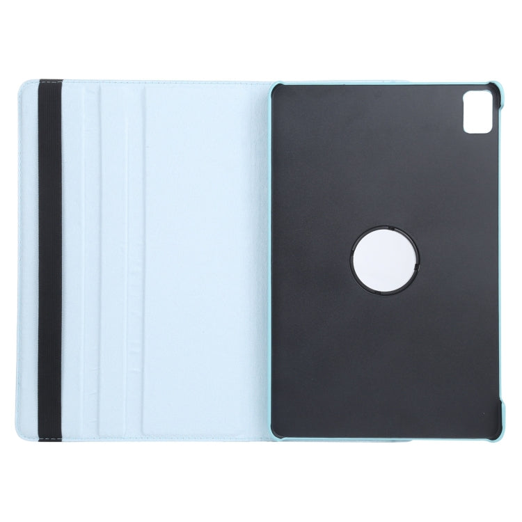 For iPad Pro 13 2024 360 Degree Rotation Litchi Texture Leather Tablet Case with Holder(Sky Blue) - iPad Pro 13 2024 Cases by PMC TechLife | Online Shopping South Africa | PMC TechLife | Buy Now Pay Later Mobicred