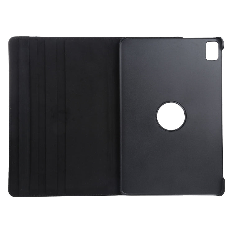 For iPad Pro 13 2024 360 Degree Rotation Litchi Texture Leather Tablet Case with Holder(Black) - iPad Pro 13 2024 Cases by PMC TechLife | Online Shopping South Africa | PMC TechLife | Buy Now Pay Later Mobicred