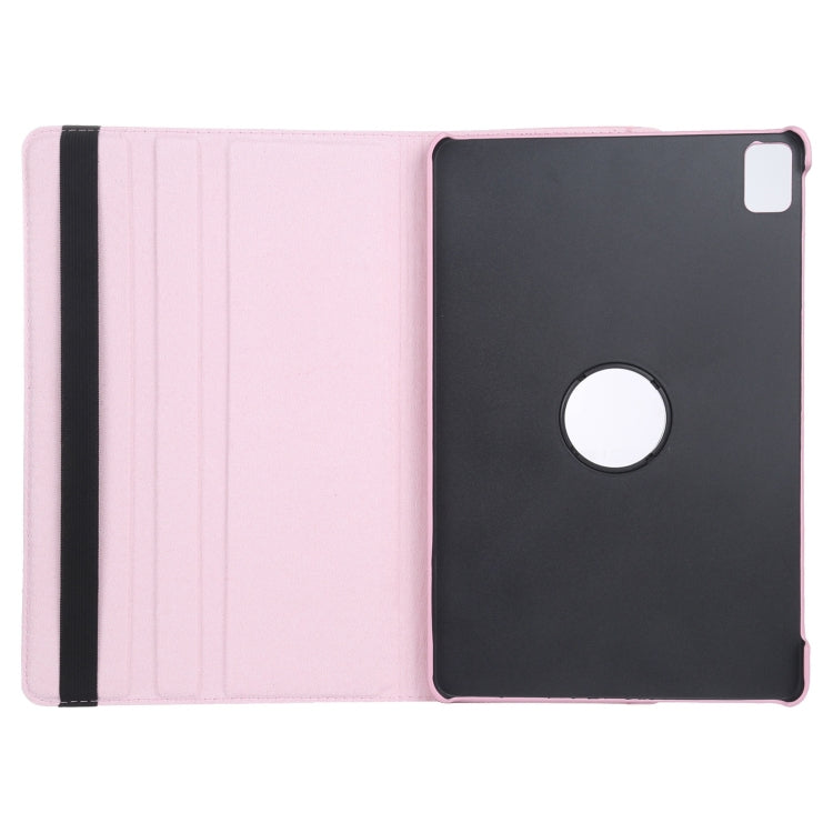 For iPad Air 13 2025 / 2024 360 Degree Rotation Litchi Texture Leather Tablet Case with Holder(Pink) - free shipping - PMC TechLife - Order now!