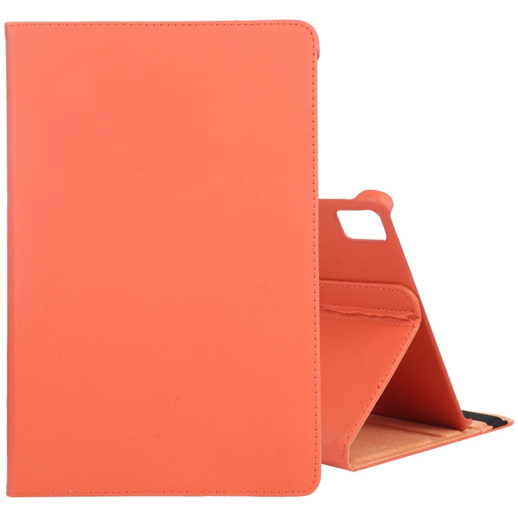For iPad Air 13 2024 360 Degree Rotation Litchi Texture Leather Tablet Case with Holder(Orange) - iPad Air 13 2024 Cases by PMC TechLife | Online Shopping South Africa | PMC TechLife | Buy Now Pay Later Mobicred