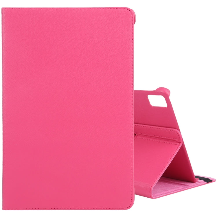 For iPad Air 13 2024 360 Degree Rotation Litchi Texture Leather Tablet Case with Holder(Rose Red) - iPad Air 13 2024 Cases by PMC TechLife | Online Shopping South Africa | PMC TechLife | Buy Now Pay Later Mobicred