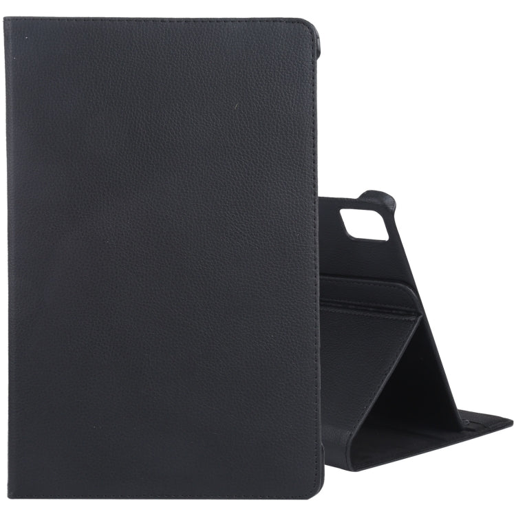 For iPad Air 13 2025 / 2024 360 Degree Rotation Litchi Texture Leather Tablet Case with Holder(Black) - free shipping - PMC TechLife - Order now!