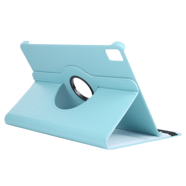 For iPad Air 11 2024 360 Degree Rotation Litchi Texture Leather Tablet Case with Holder(Sky Blue) - iPad Air 11 2024 Cases by PMC TechLife | Online Shopping South Africa | PMC TechLife | Buy Now Pay Later Mobicred