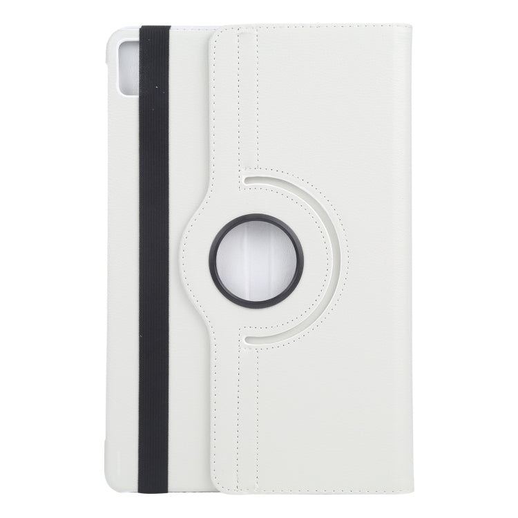 For iPad Air 11 2024 360 Degree Rotation Litchi Texture Leather Tablet Case with Holder(White) - iPad Air 11 2024 Cases by PMC TechLife | Online Shopping South Africa | PMC TechLife | Buy Now Pay Later Mobicred
