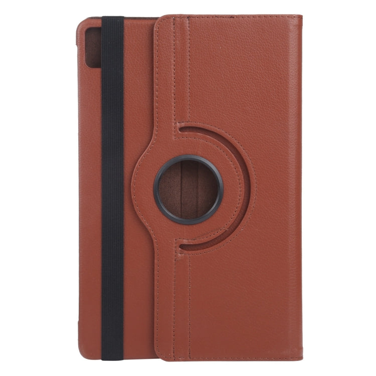 For iPad Air 11 2025 / 2024 360 Degree Rotation Litchi Texture Leather Tablet Case with Holder(Brown) - free shipping - PMC TechLife - Order now!