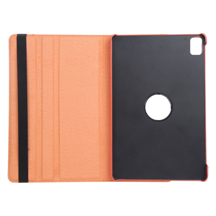 For iPad Air 11 2024 360 Degree Rotation Litchi Texture Leather Tablet Case with Holder(Orange) - iPad Air 11 2024 Cases by PMC TechLife | Online Shopping South Africa | PMC TechLife | Buy Now Pay Later Mobicred