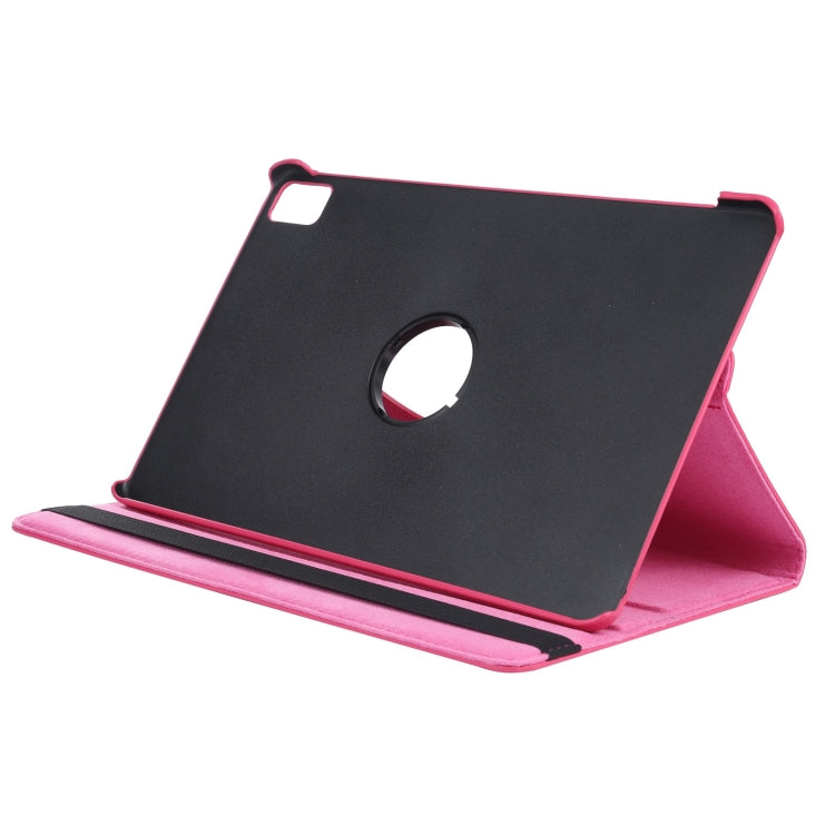 For iPad Air 11 2024 360 Degree Rotation Litchi Texture Leather Tablet Case with Holder(Rose Red) - iPad Air 11 2024 Cases by PMC TechLife | Online Shopping South Africa | PMC TechLife | Buy Now Pay Later Mobicred