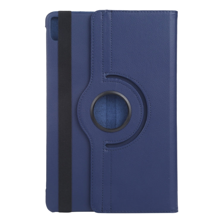 For iPad Pro 11 2024 360 Degree Rotation Litchi Texture Leather Tablet Case with Holder(Dark Blue) - iPad Pro 11 2024 Cases by PMC TechLife | Online Shopping South Africa | PMC TechLife | Buy Now Pay Later Mobicred