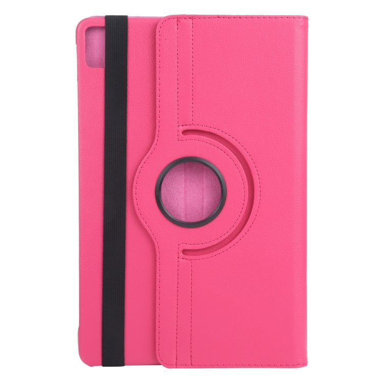 For iPad Pro 11 2024 360 Degree Rotation Litchi Texture Leather Tablet Case with Holder(Rose Red) - free shipping - PMC TechLife - Order now!