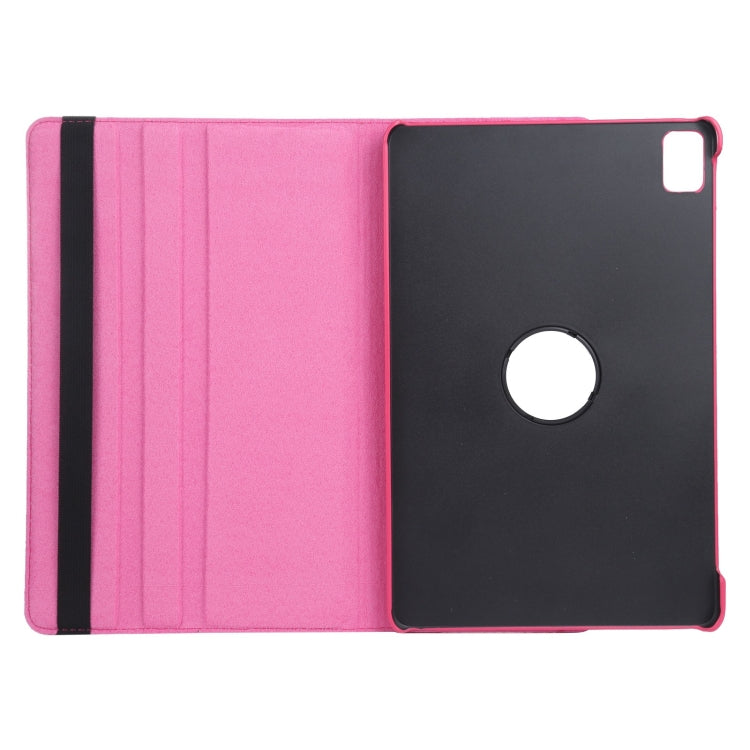 For iPad Pro 11 2024 360 Degree Rotation Litchi Texture Leather Tablet Case with Holder(Rose Red) - free shipping - PMC TechLife - Order now!