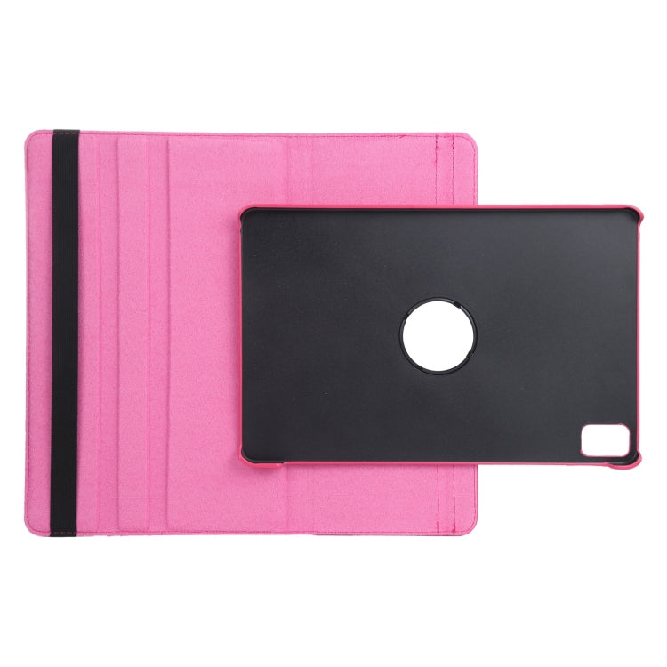 For iPad Pro 11 2024 360 Degree Rotation Litchi Texture Leather Tablet Case with Holder(Rose Red) - free shipping - PMC TechLife - Order now!