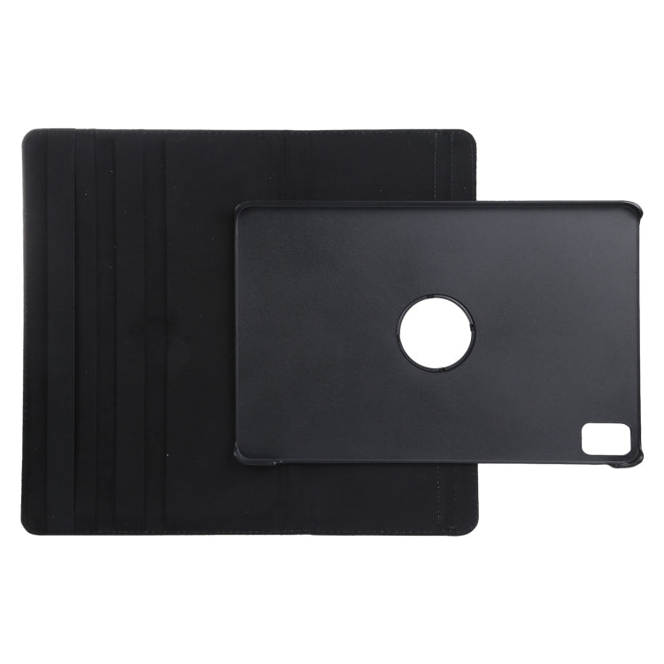 For iPad Pro 11 2024 360 Degree Rotation Litchi Texture Leather Tablet Case with Holder(Black) - iPad Pro 11 2024 Cases by PMC TechLife | Online Shopping South Africa | PMC TechLife | Buy Now Pay Later Mobicred