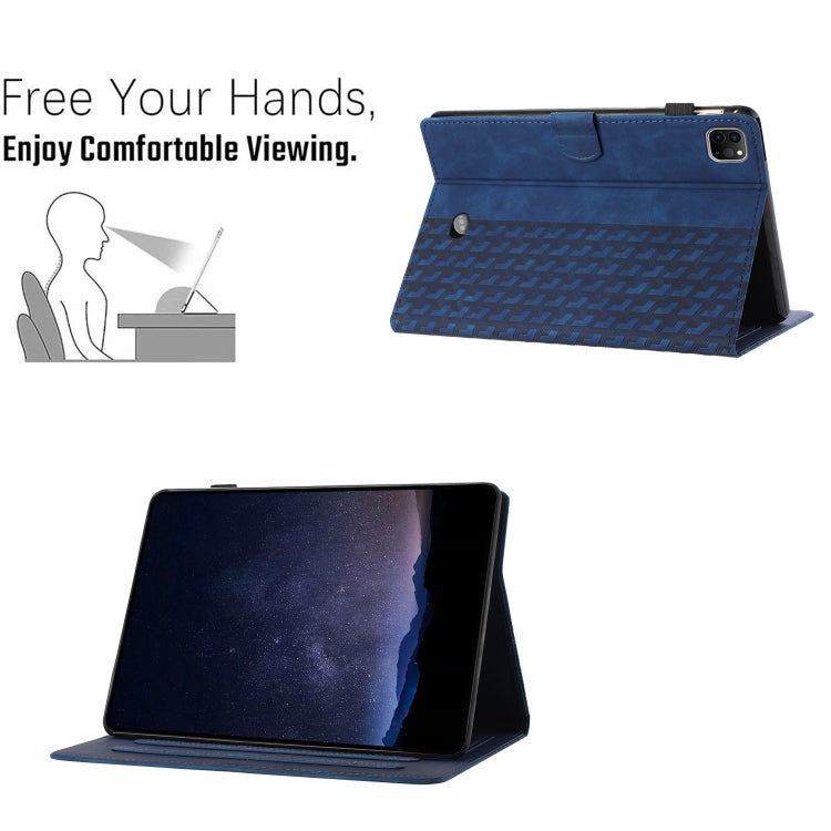 For iPad Pro 11 2024 Building Blocks Embossed Leather Smart Tablet Case(Blue) - iPad Pro 11 2024 Cases by PMC TechLife | Online Shopping South Africa | PMC TechLife | Buy Now Pay Later Mobicred