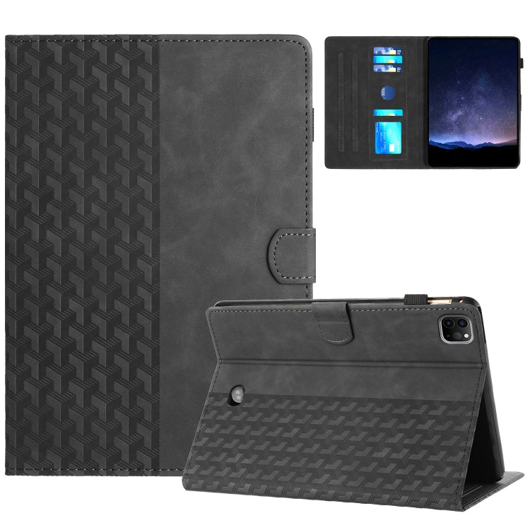 For iPad Pro 11 2024 Building Blocks Embossed Leather Smart Tablet Case(Black) - iPad Pro 11 2024 Cases by PMC TechLife | Online Shopping South Africa | PMC TechLife | Buy Now Pay Later Mobicred