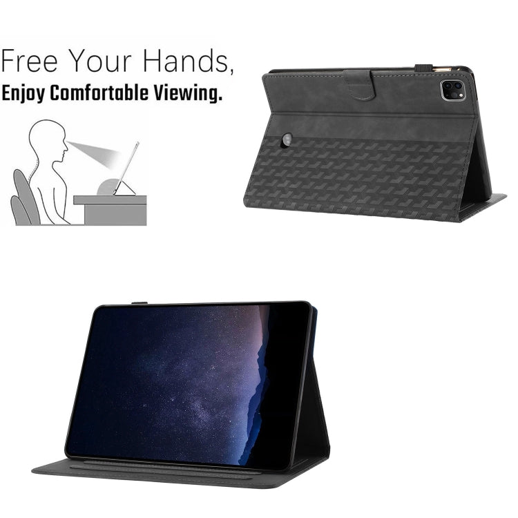 For iPad Pro 11 2024 Building Blocks Embossed Leather Smart Tablet Case(Black) - iPad Pro 11 2024 Cases by PMC TechLife | Online Shopping South Africa | PMC TechLife | Buy Now Pay Later Mobicred