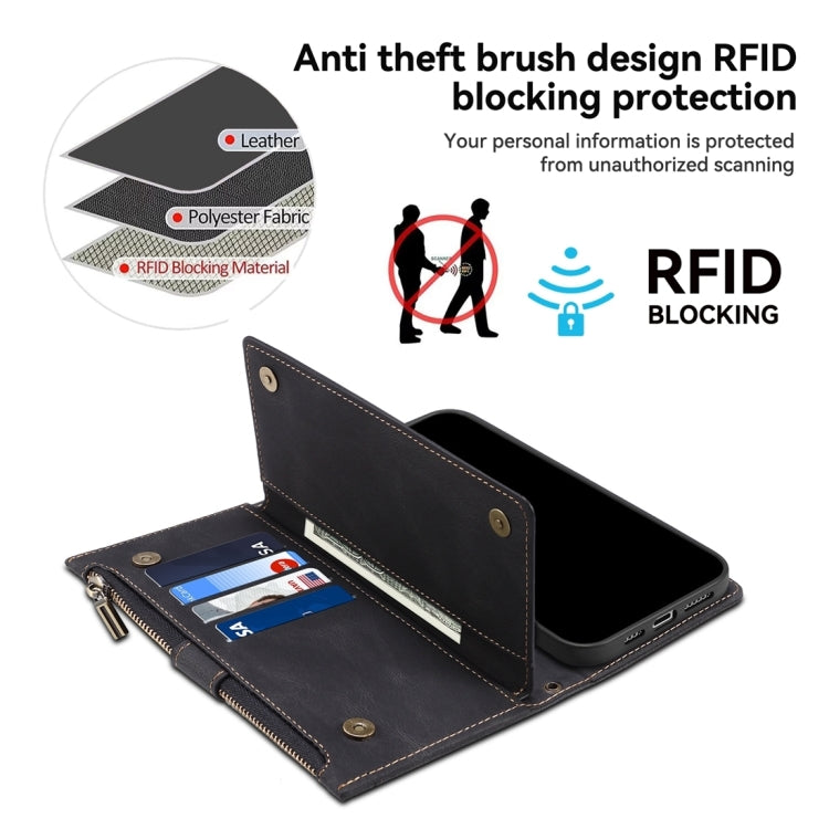For Motorola Moto G24 Power ESEBLE Retro Frosted RFID Leather Phone Case(Black) - Motorola Cases by ESEBLE | Online Shopping South Africa | PMC TechLife | Buy Now Pay Later Mobicred