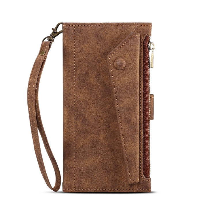 For Motorola Moto G34 ESEBLE Retro Frosted RFID Leather Phone Case(Brown) - free shipping - PMC TechLife - Order now!