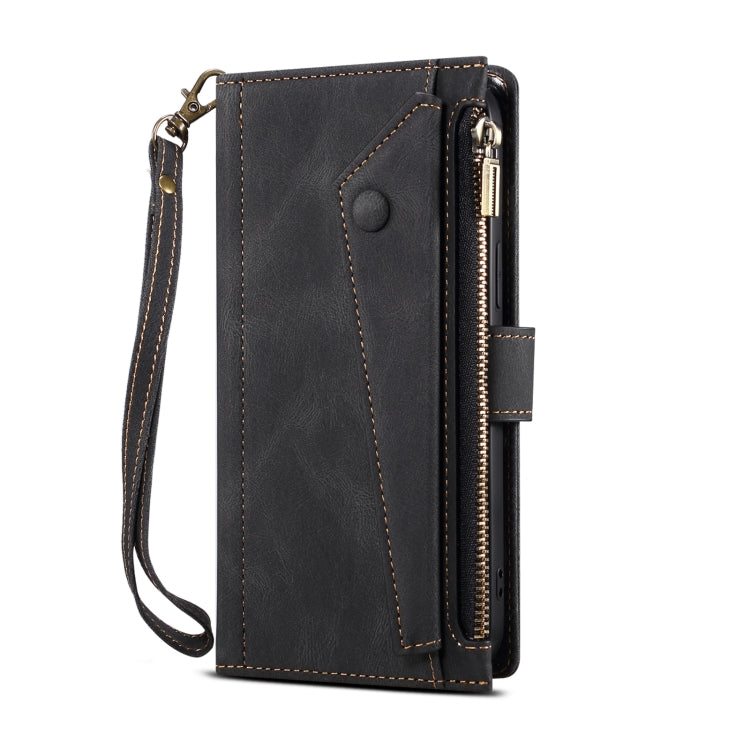 For Motorola Edge 50 Fusion ESEBLE Retro Frosted RFID Leather Phone Case(Black) - Motorola Cases by ESEBLE | Online Shopping South Africa | PMC TechLife | Buy Now Pay Later Mobicred