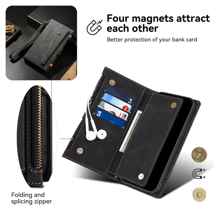 For Motorola Edge 50 Fusion ESEBLE Retro Frosted RFID Leather Phone Case(Black) - Motorola Cases by ESEBLE | Online Shopping South Africa | PMC TechLife | Buy Now Pay Later Mobicred