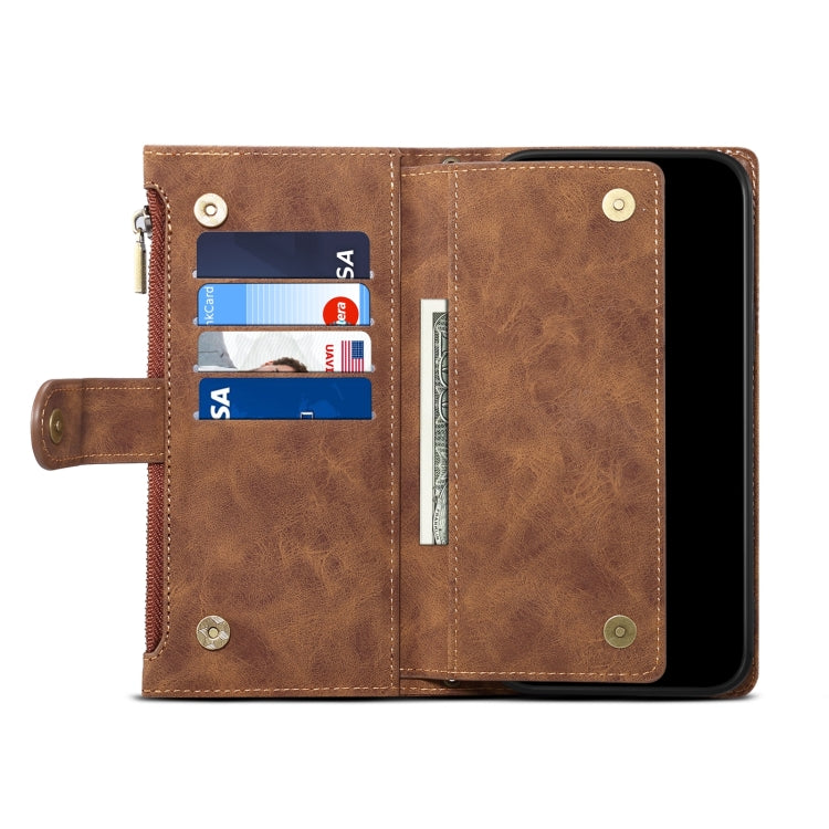 For Motorola Edge 50 Fusion ESEBLE Retro Frosted RFID Leather Phone Case(Brown) - Motorola Cases by ESEBLE | Online Shopping South Africa | PMC TechLife | Buy Now Pay Later Mobicred