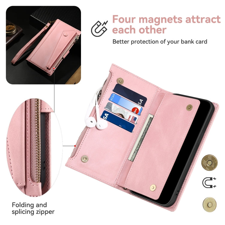 For Motorola Edge 50 Fusion ESEBLE Retro Frosted RFID Leather Phone Case(Rose Gold) - Motorola Cases by ESEBLE | Online Shopping South Africa | PMC TechLife | Buy Now Pay Later Mobicred