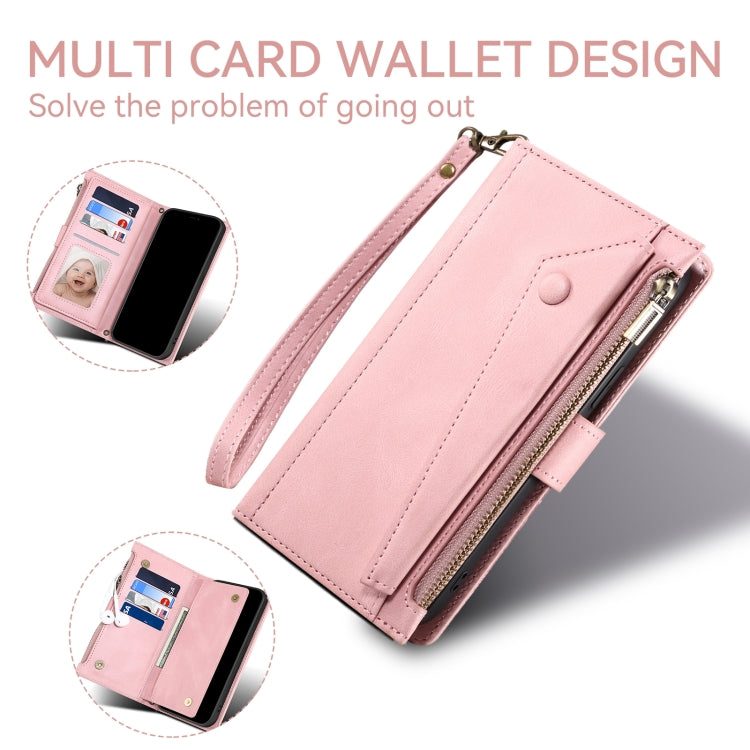 For Motorola Edge 50 Fusion ESEBLE Retro Frosted RFID Leather Phone Case(Rose Gold) - Motorola Cases by ESEBLE | Online Shopping South Africa | PMC TechLife | Buy Now Pay Later Mobicred