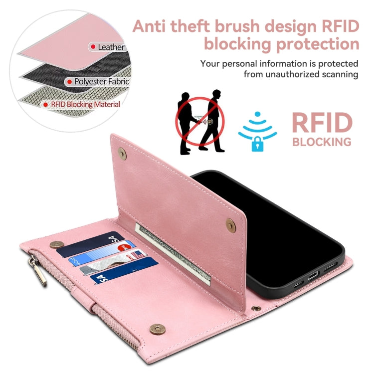 For Motorola Edge 50 Fusion ESEBLE Retro Frosted RFID Leather Phone Case(Rose Gold) - Motorola Cases by ESEBLE | Online Shopping South Africa | PMC TechLife | Buy Now Pay Later Mobicred